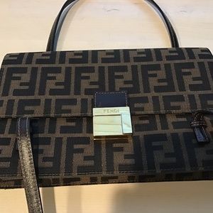 Fendi clutch handle purse